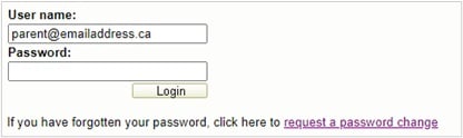 Screenshot of registration fields